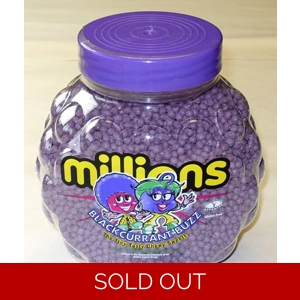 Millions Blackcurrant Flavour Sweets Full Wholesale Jar